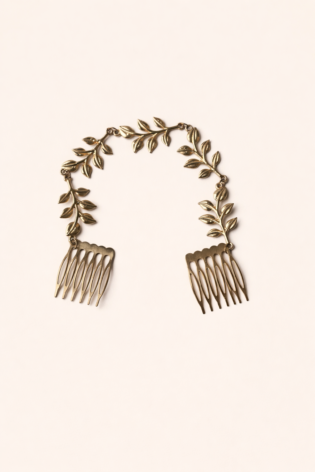 Golden Laurel Leaf Hair Comb