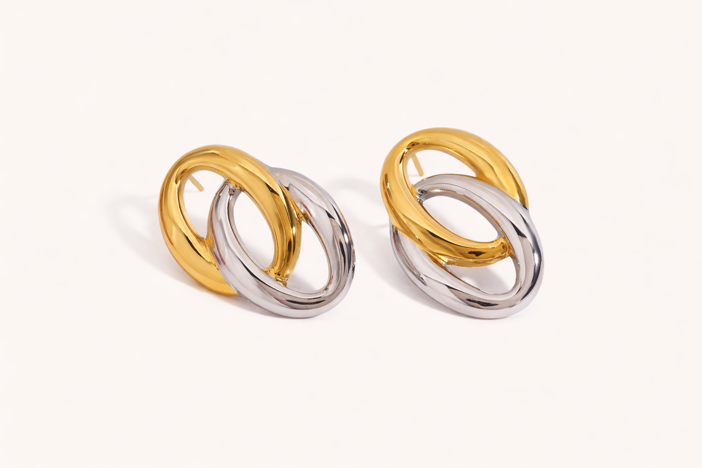 Gold and Silver Essence Stainless Steel Earrings