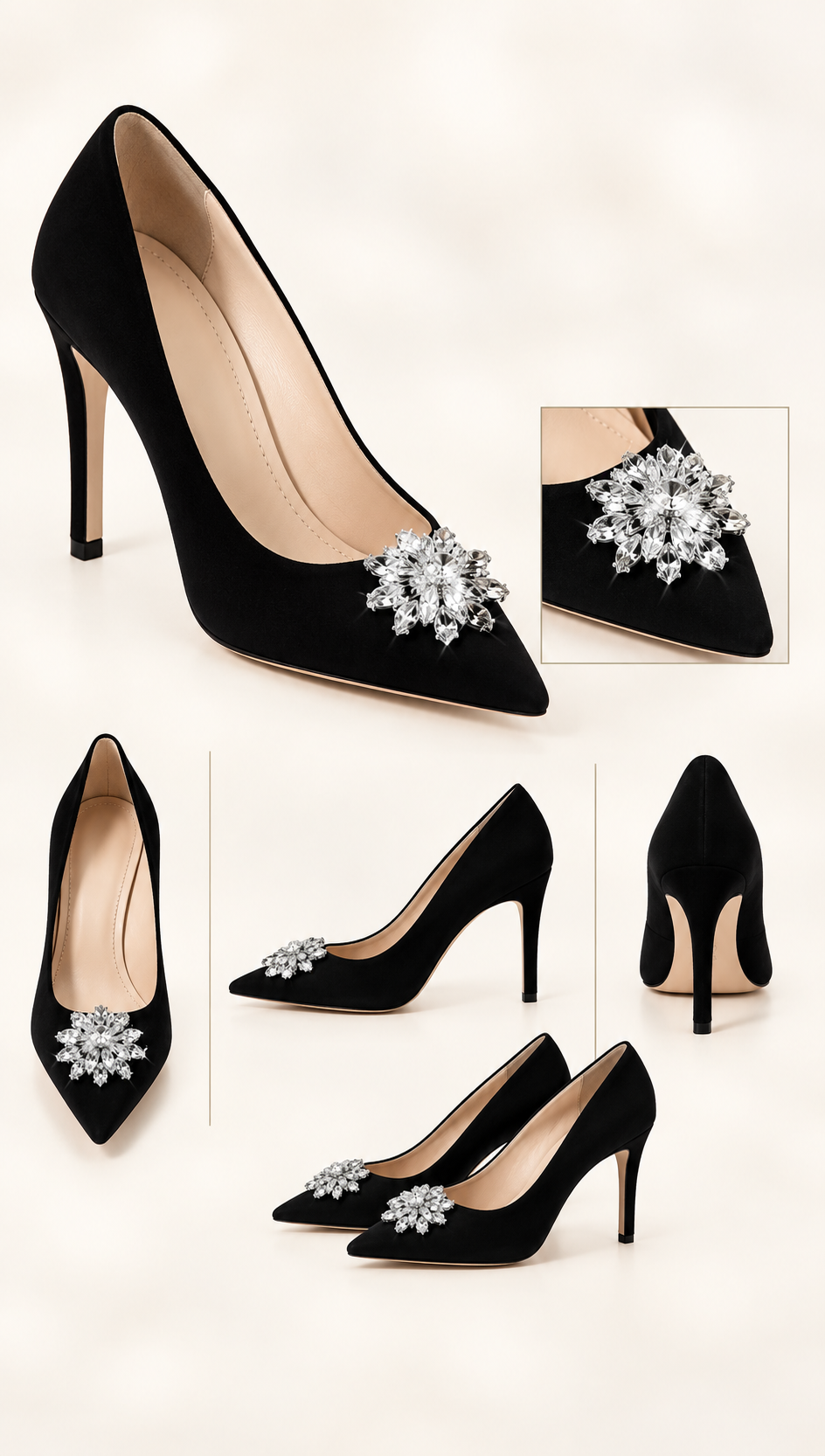 Chic Step Silver Shoe Clips