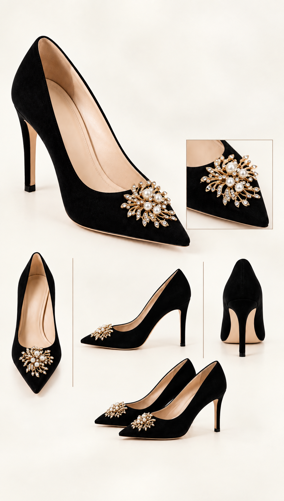 Chic Step Gold Shoe Clips