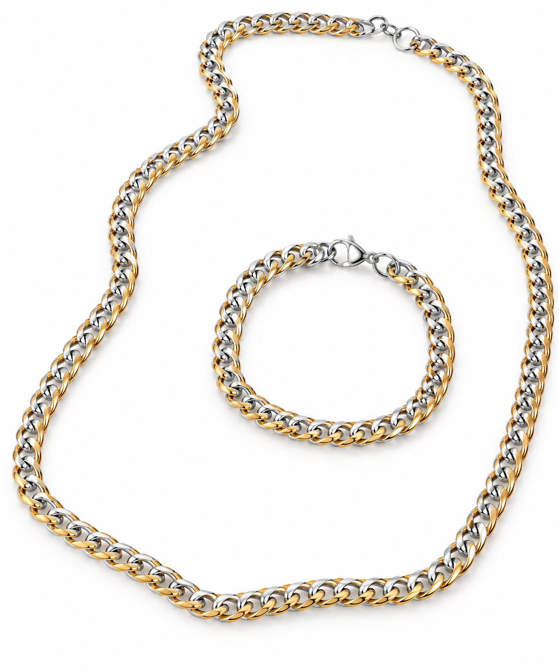 Edu Two-Toned Stainless Steel Cuban Set