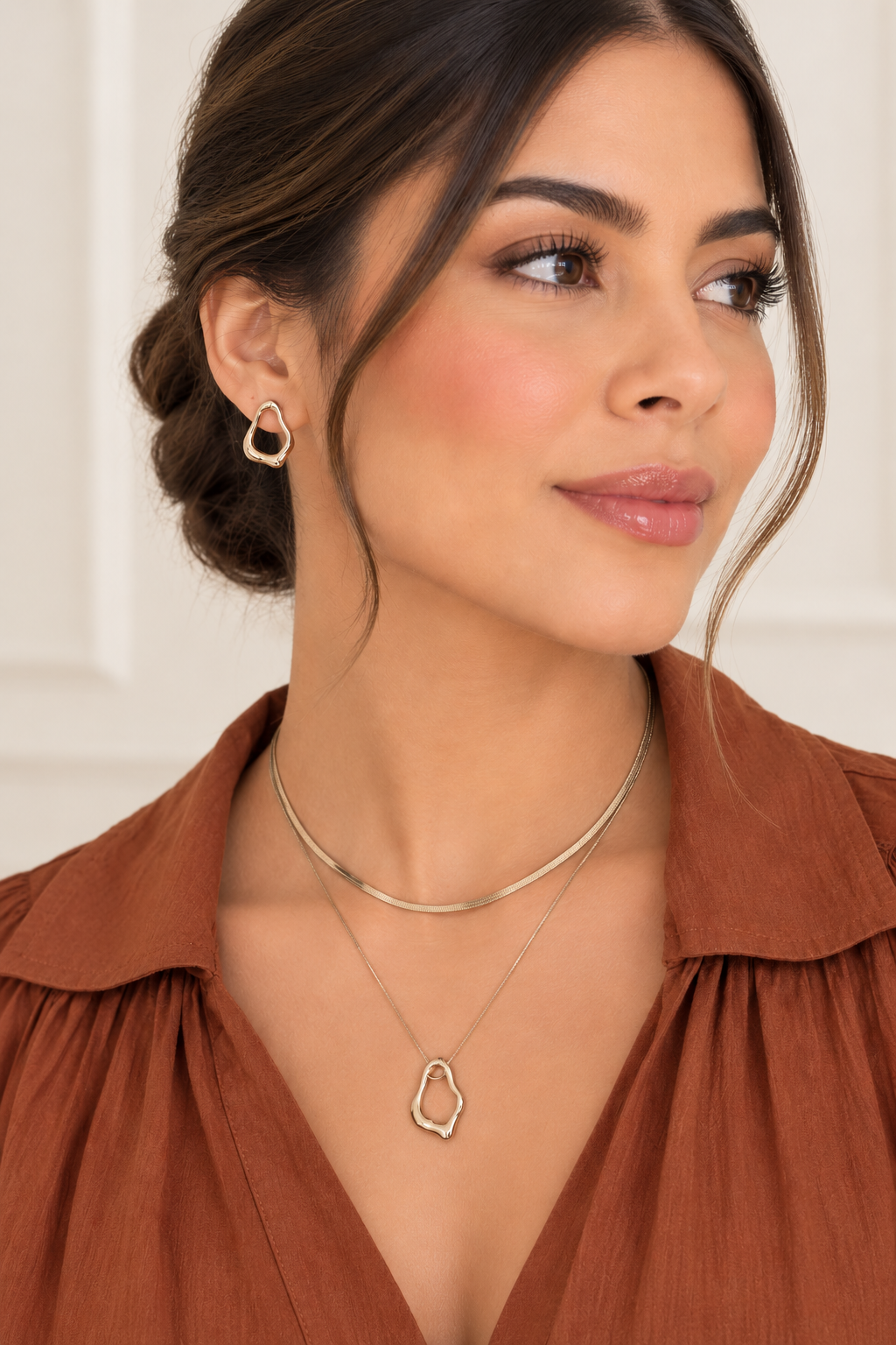 Moderna Gold Plated 18K 2 Pcs Set