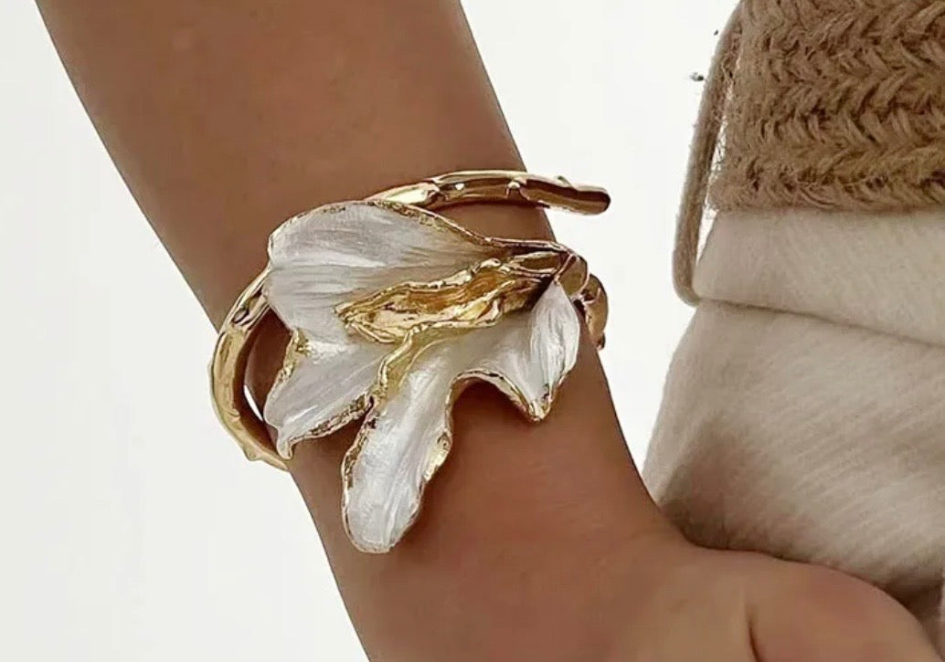 Harvest Moon Stainless Steel Bangle Bracelet.