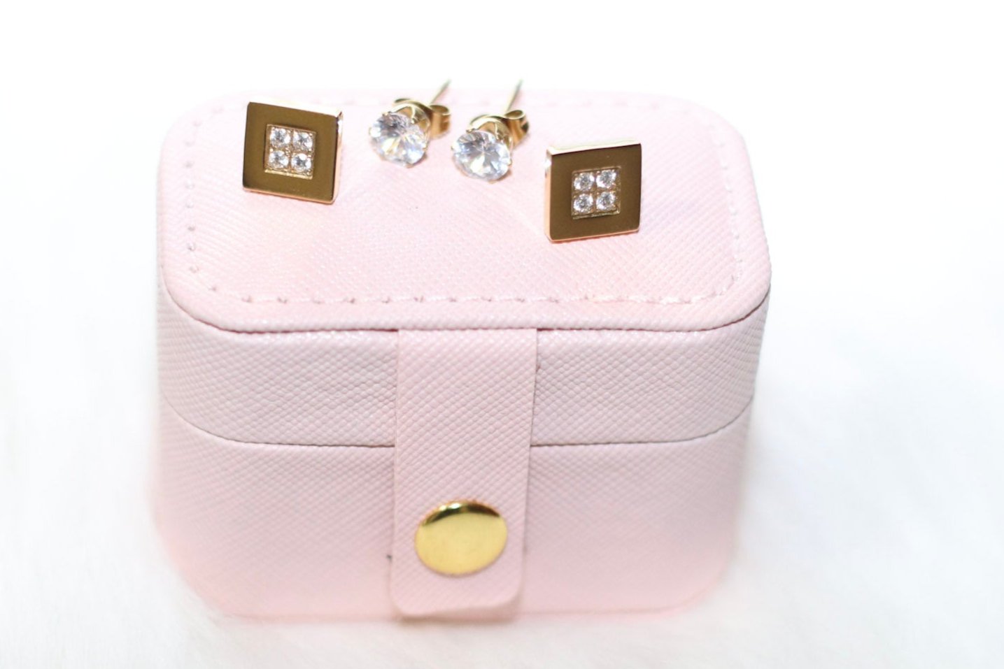 Eastern Enigma Gold Plated Stainless Steel Stud Earrings