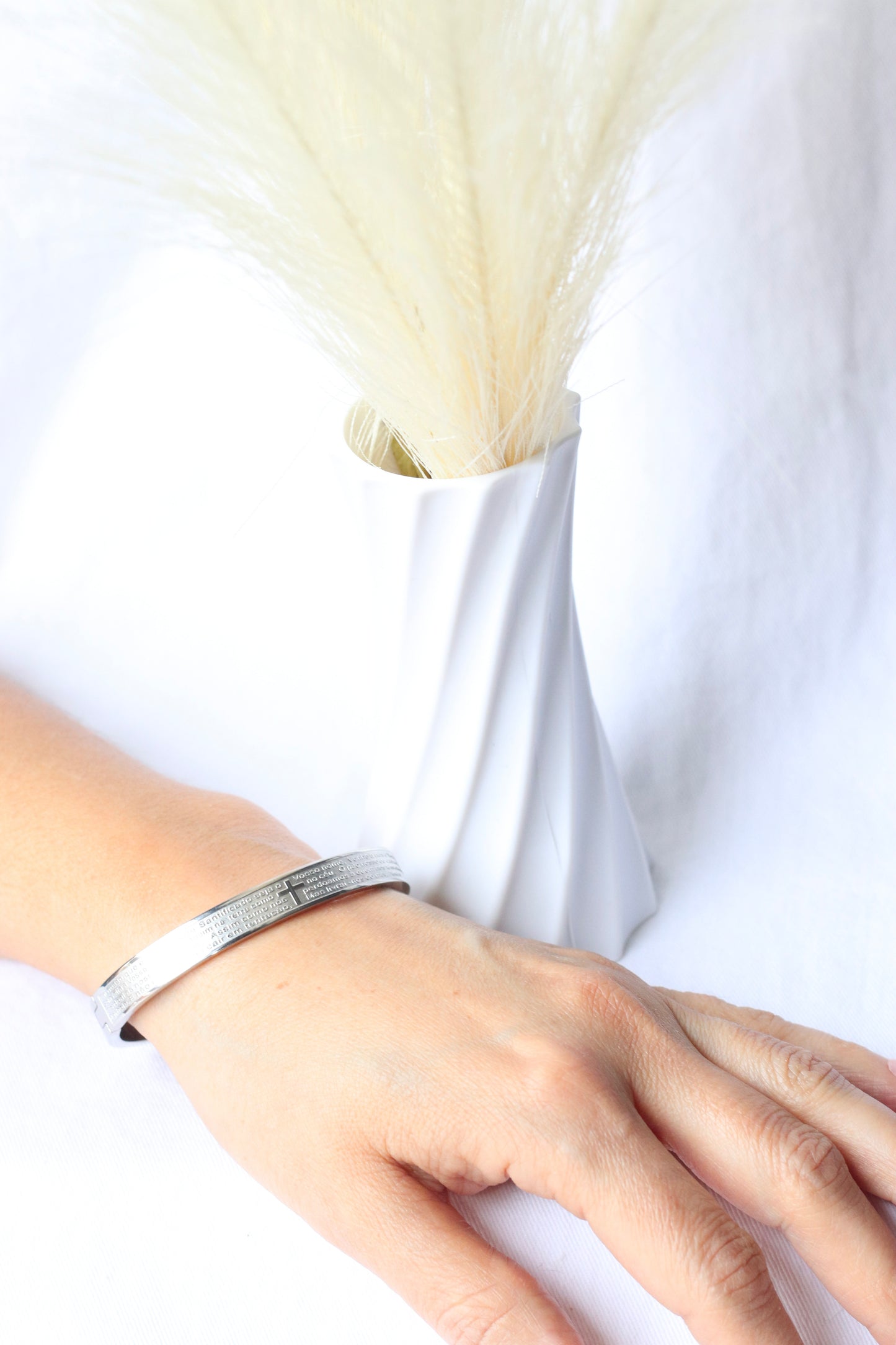 Our Father Prayer Stainless Steel Bracelet.