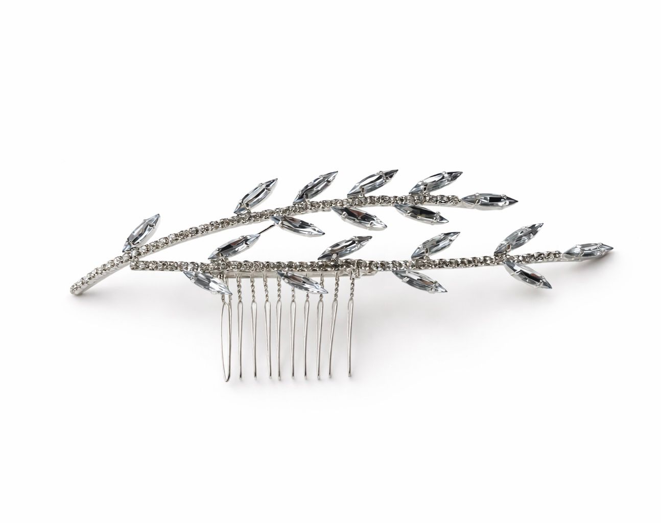 Eclat Silver Rhinestones Hair Pin