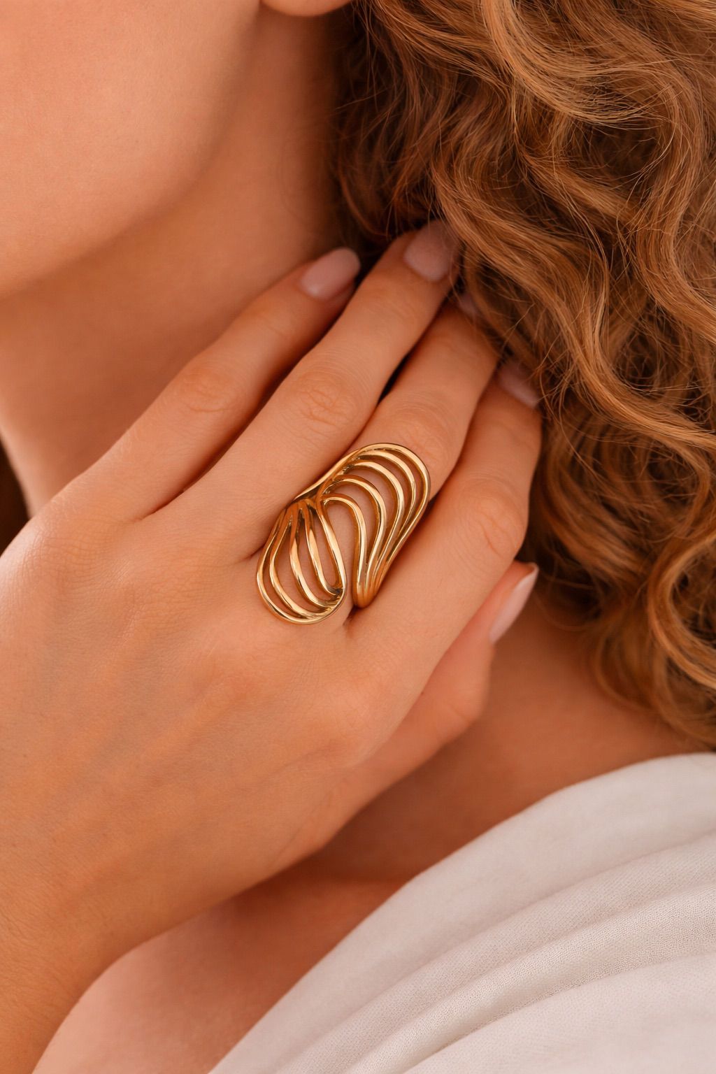 Paola Curve Stainless Steel Ring