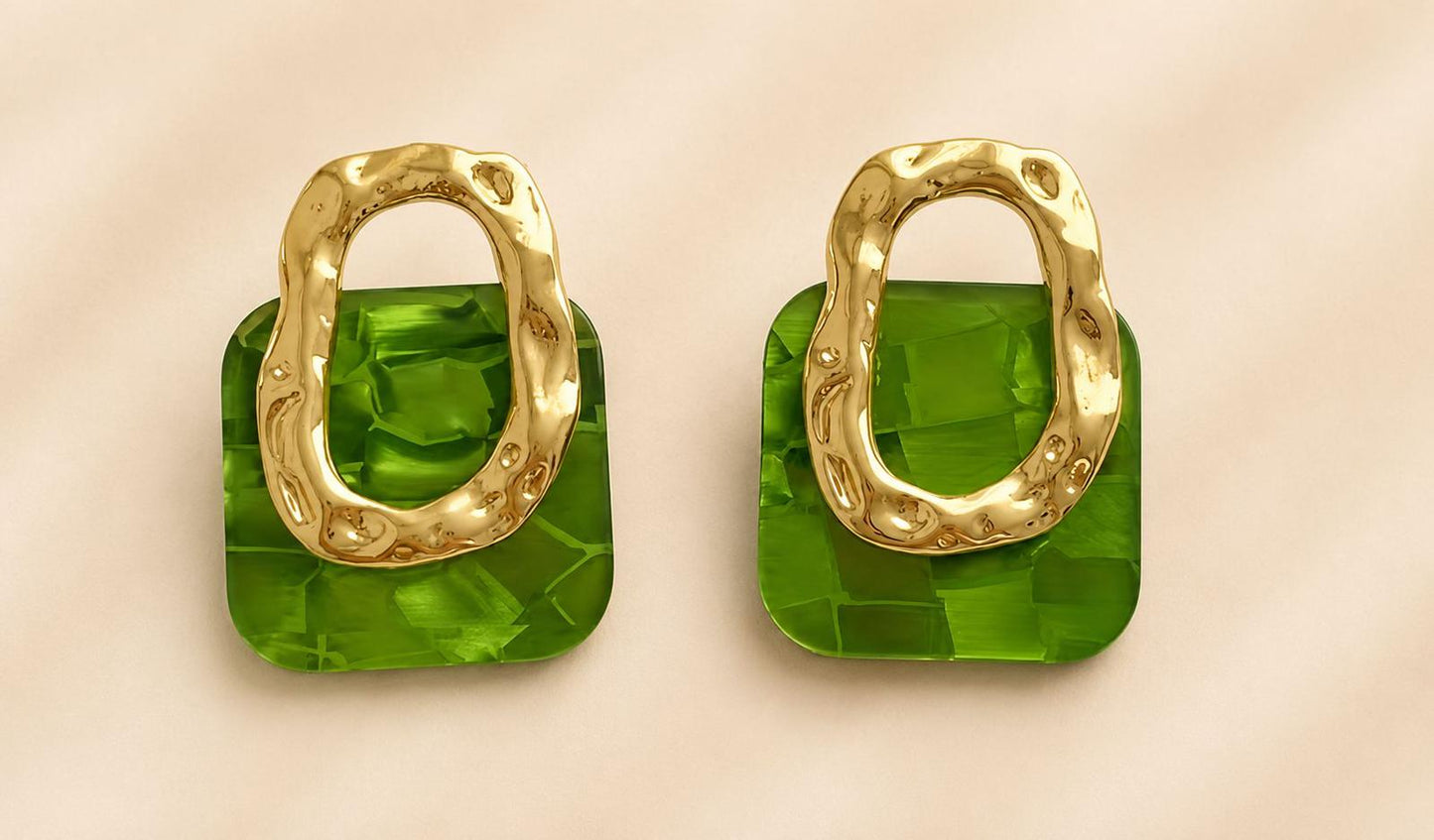 Vacay Latina Green Dangle Earrings