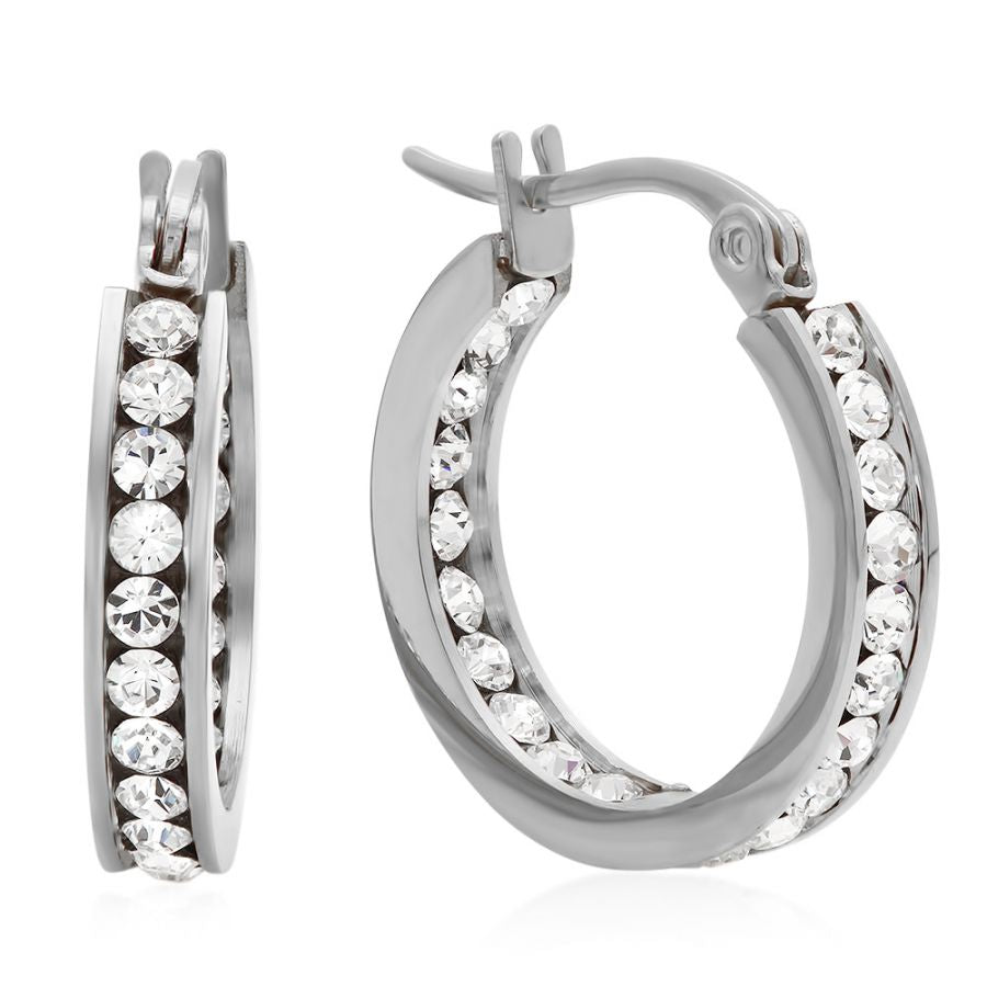 Paola's Stainless Steel Hoops Earrings