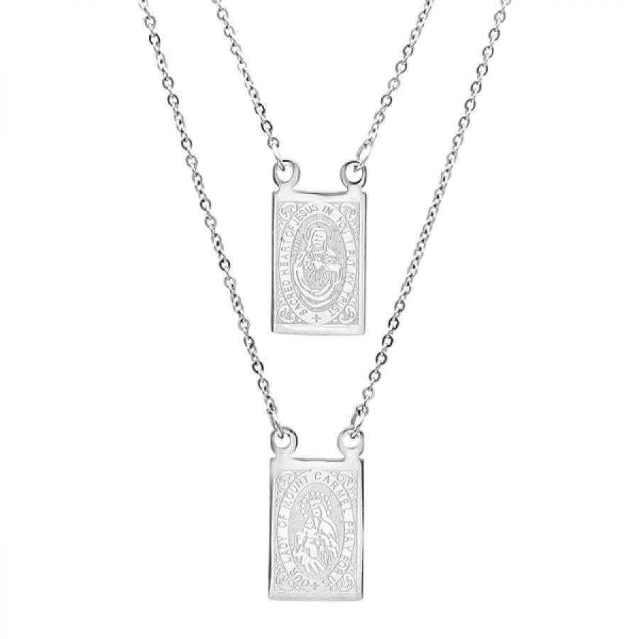 FideLux Stainless Steel Scapulary Necklace