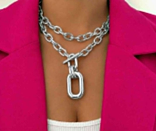 Bella Double-Layer PaperClip Necklace