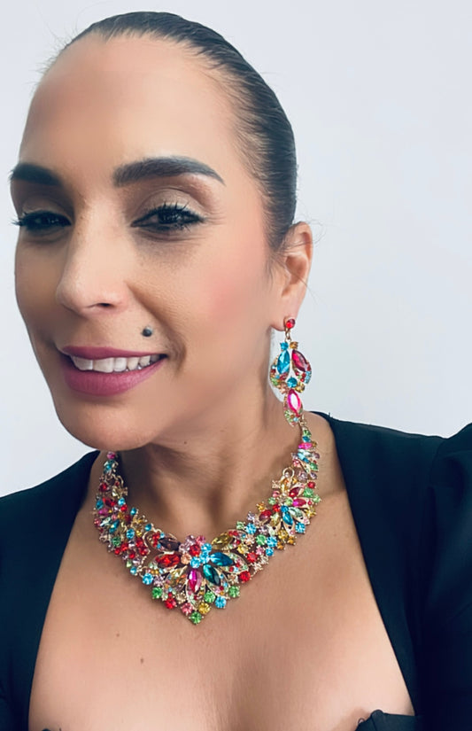 Midnight Glow Necklace & Earrings Set