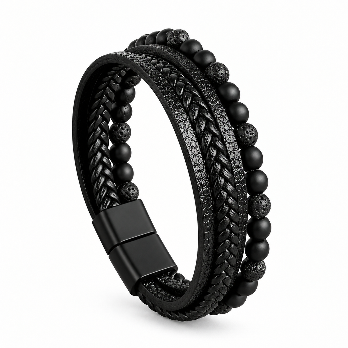 Men's Nomada Layered Black Bracelet