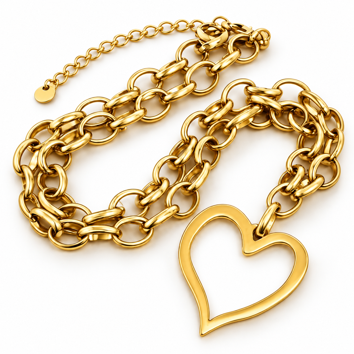 Sunset Glam Heart Necklace
