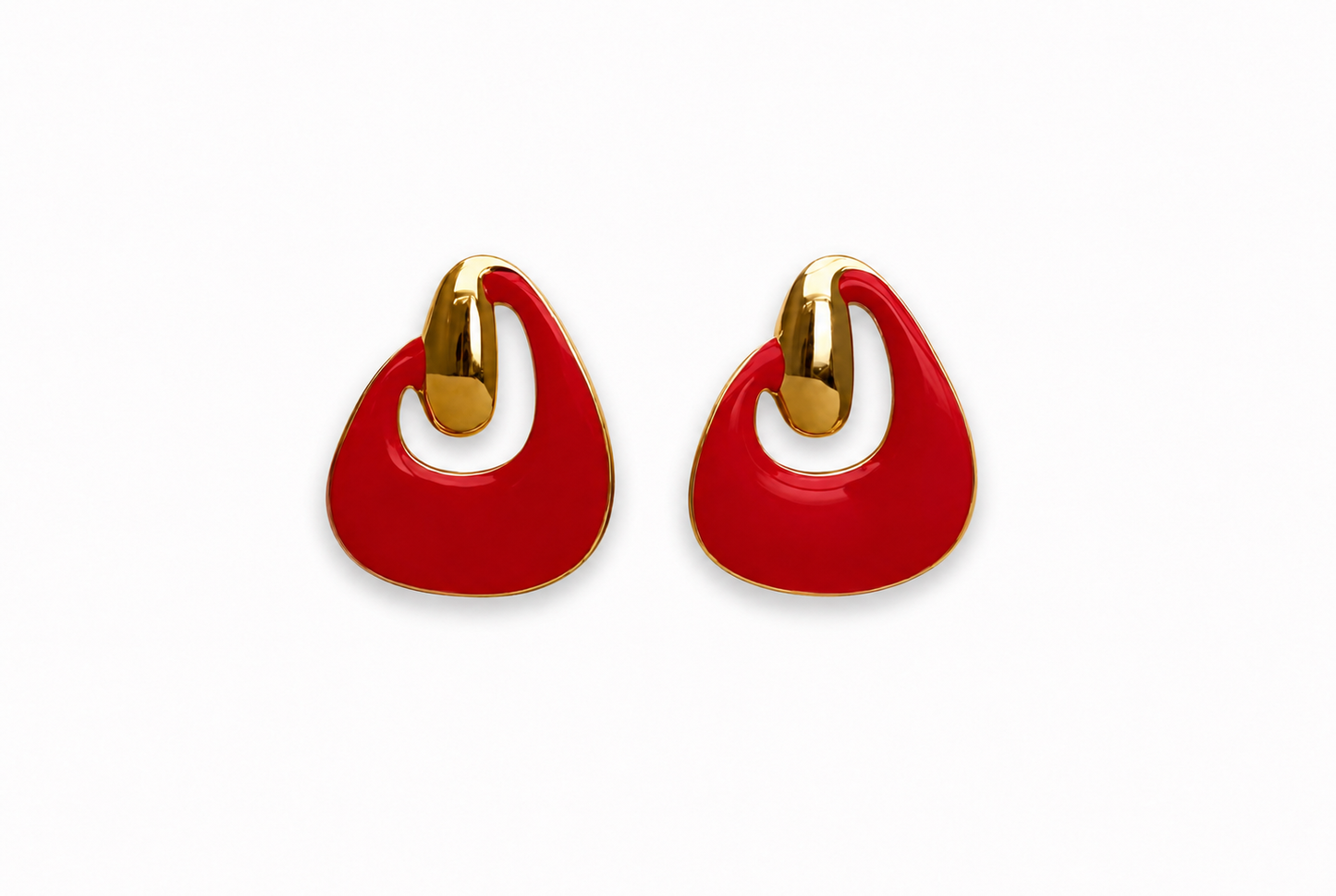 Sabor de Verano Red Gold Plated 18k Dangle Earrings