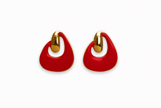 Sabor de Verano Red Gold Plated 18k Dangle Earrings