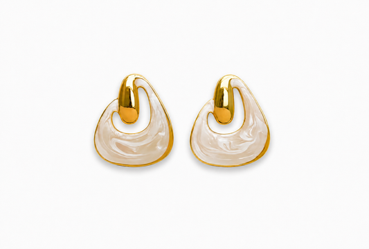 Sabor de Verano White Gold Plated 18K Dangle Earrings