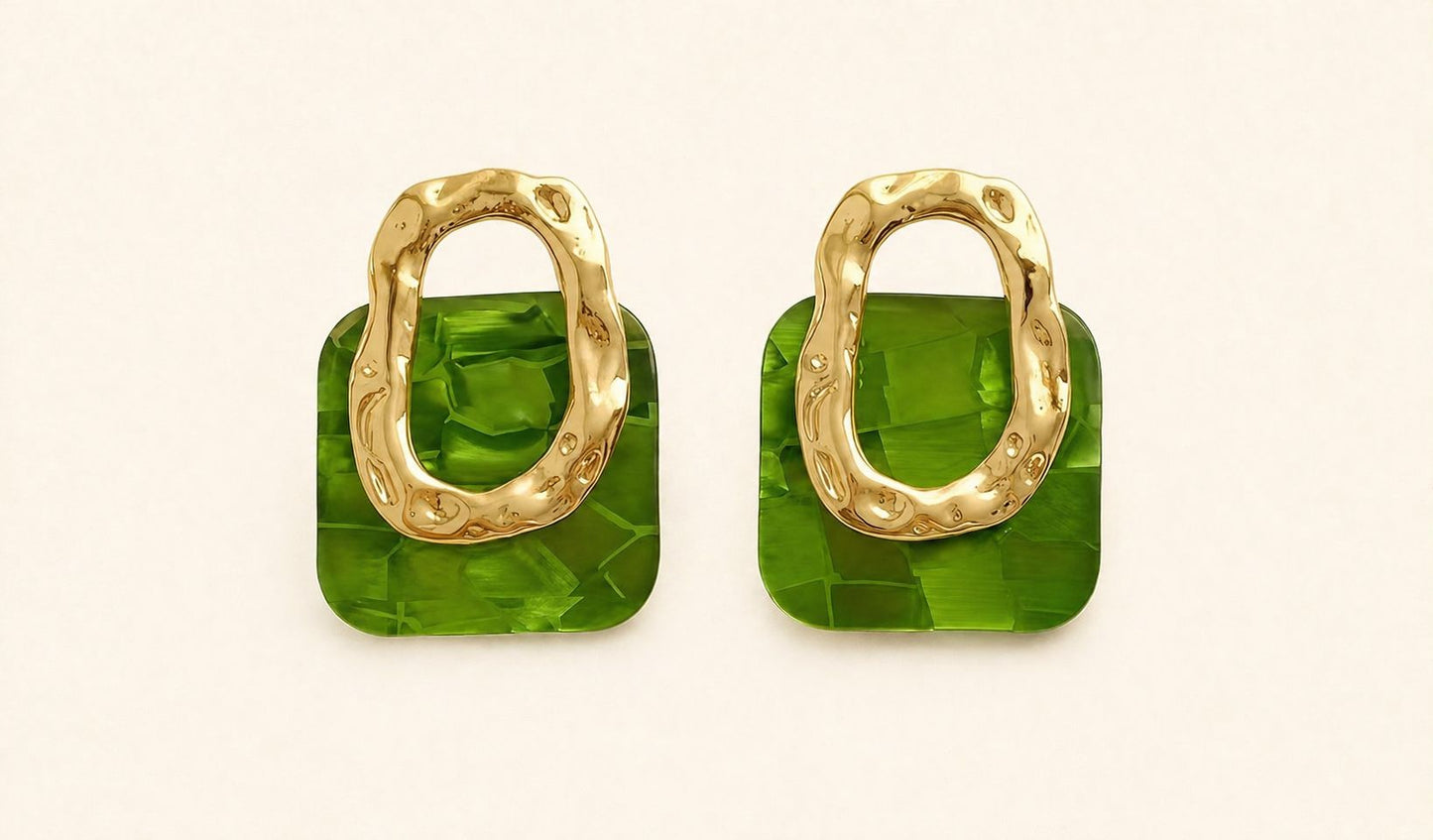 Vacay Latina Green Dangle Earrings