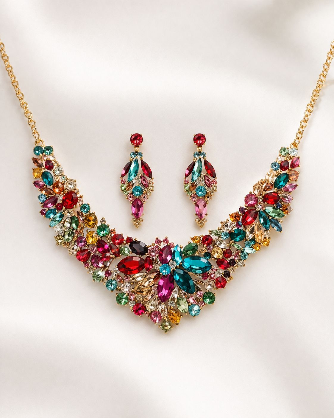 Midnight Glow Necklace & Earrings Set