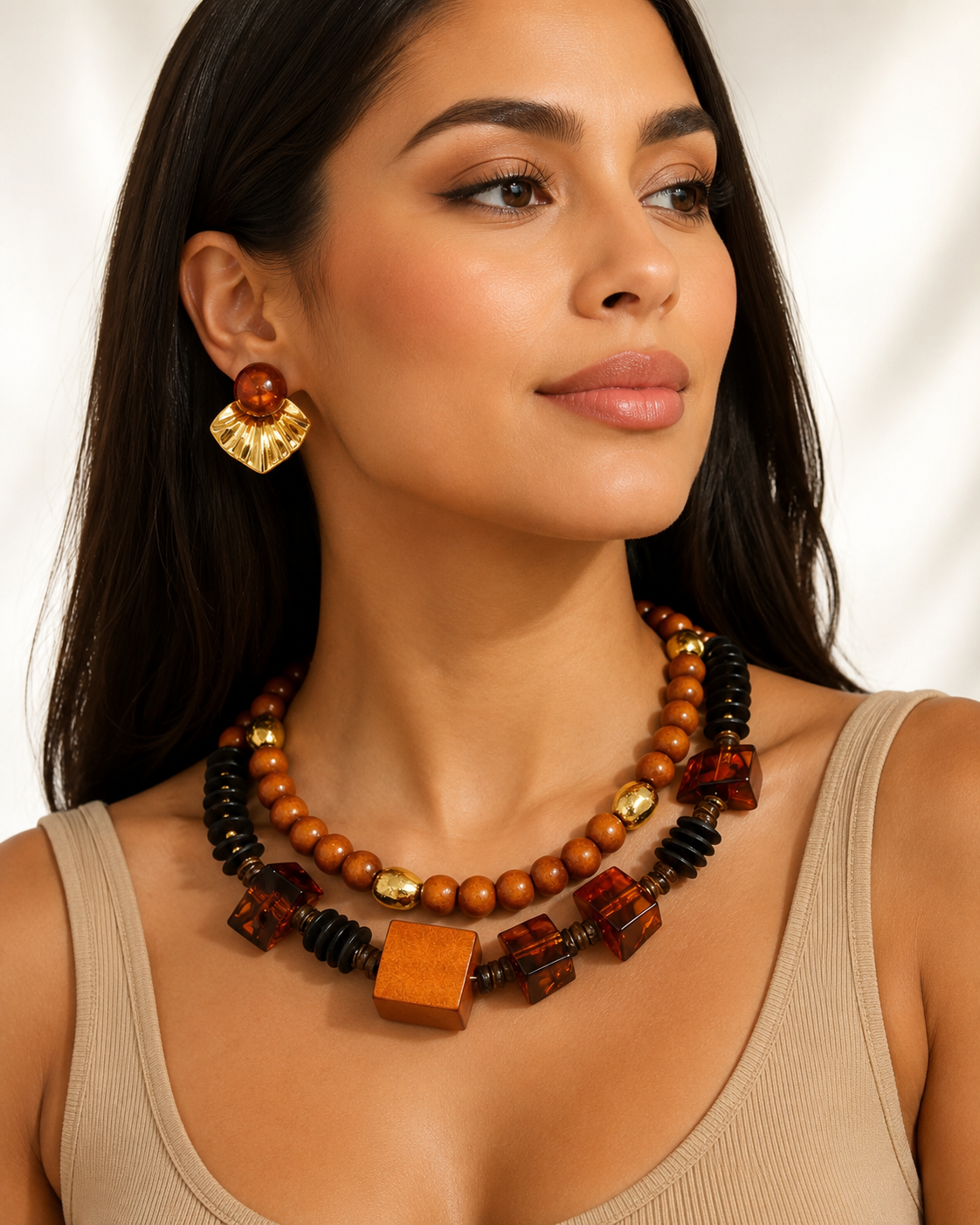 Harvest Moon Earrings and Necklace Set