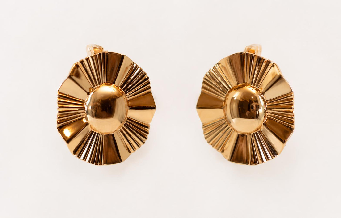 Sun Radiance 18K Gold Plated Stainless Steel Earrings.
