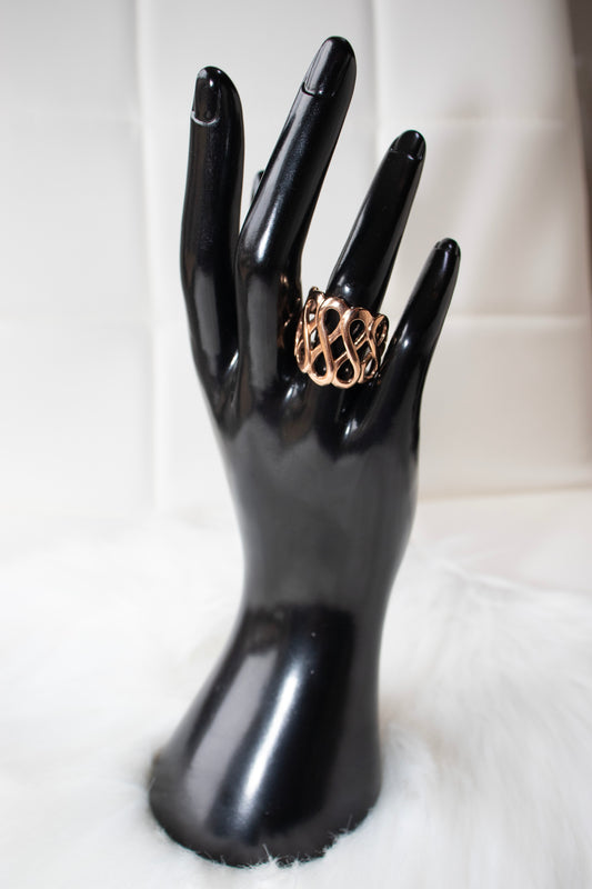 Rose Gold Plated Stainless Steel Ring.