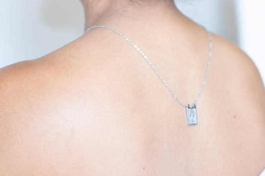 Holy Serenity Stainless Steel Scapular Necklace.