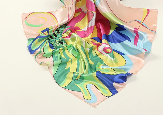 Satin Colourful Silk Scarf