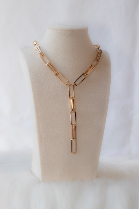 Inglis 18K Gold Plated Paperclip Necklace