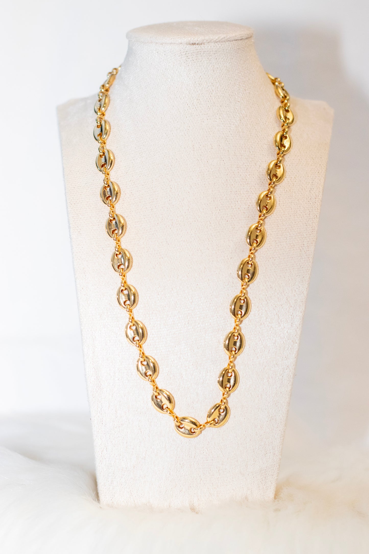 Mariner Chain 18” Gold Stainless Steel Necklace.