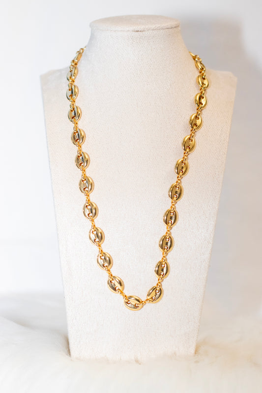 Mariner Chain 18” Gold Stainless Steel Necklace.