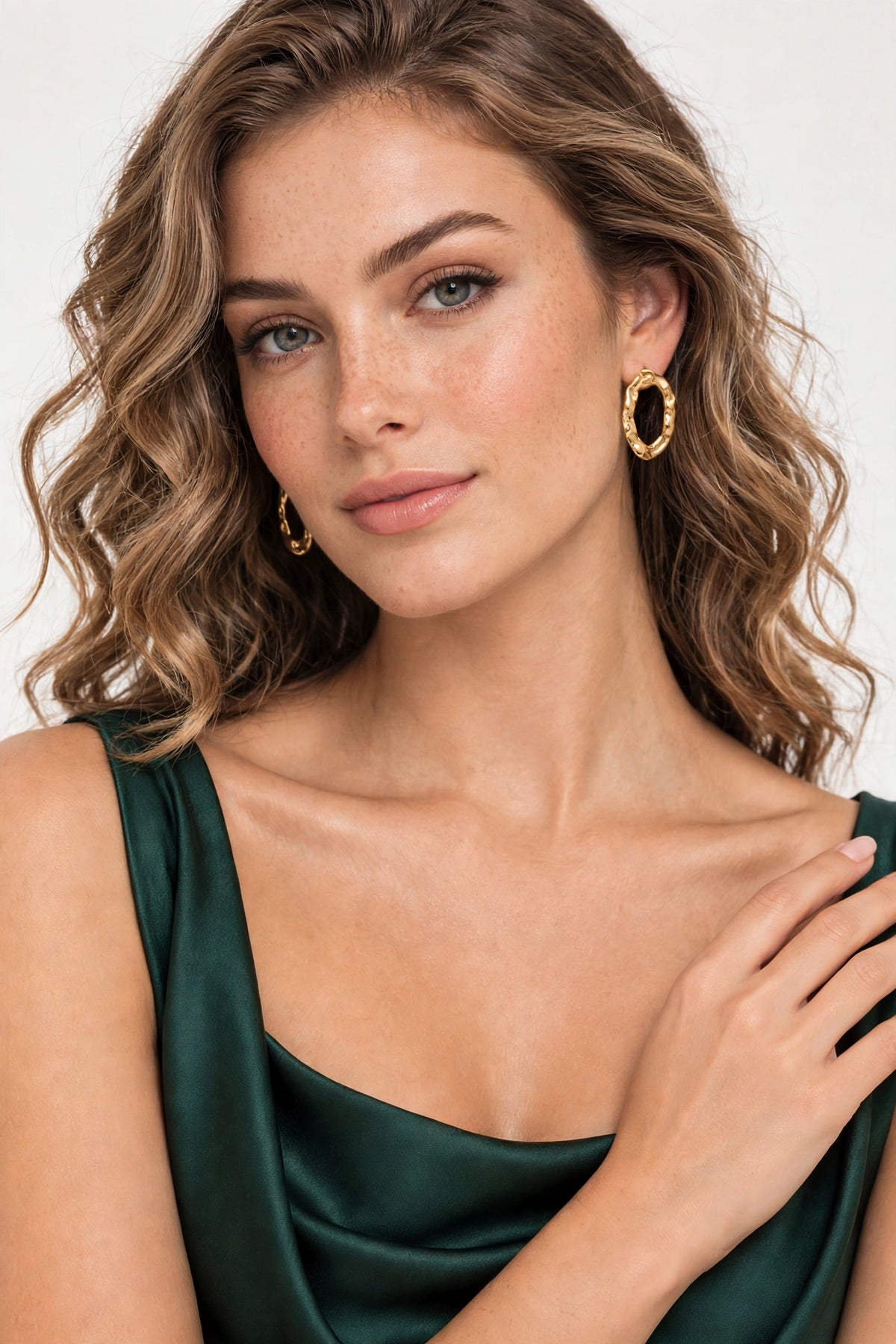 Golden Ember Stainless Steel Earrings