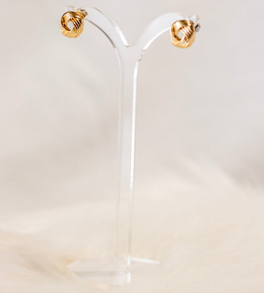 Little Knot 18K Small Gold Plated Stud Earrings.