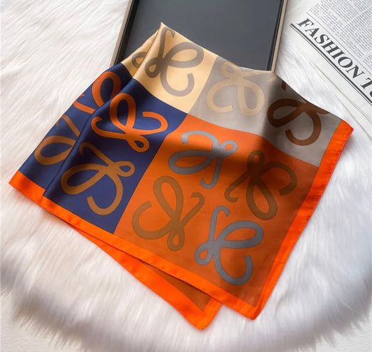 Satin Colourful Silk Scarf.