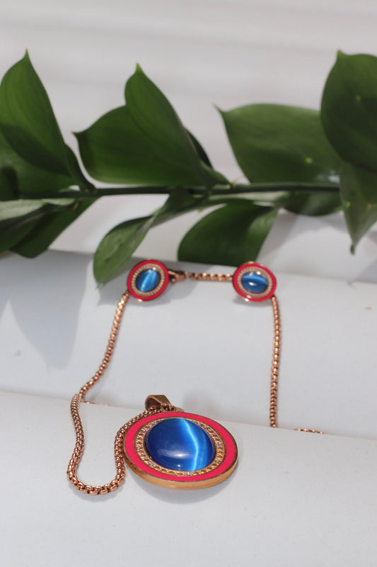 Eternal Grace Rose Gold Plated Stainless Steel Earring/ Pendant Set.