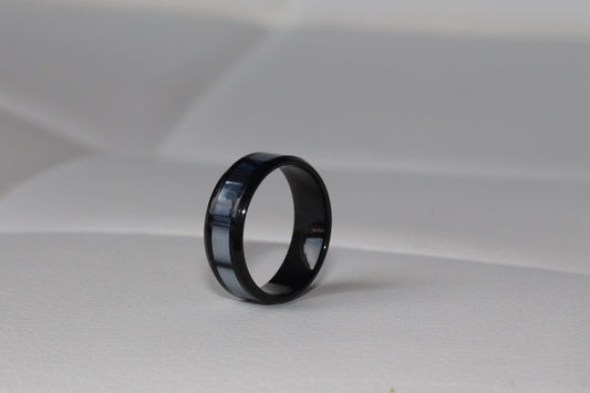 Zen Harmony Stainless Steel Black & Grey IP Ring