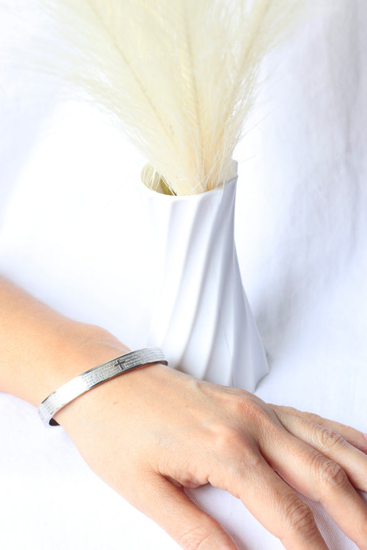 Our Father Prayer Stainless Steel Bracelet.