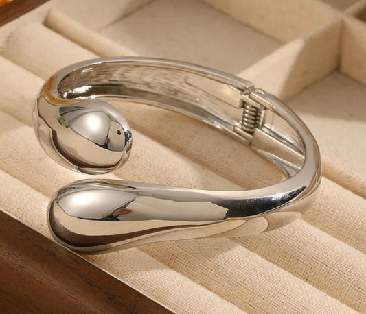 Chunky Bangle Stainless Steel Bracelet.