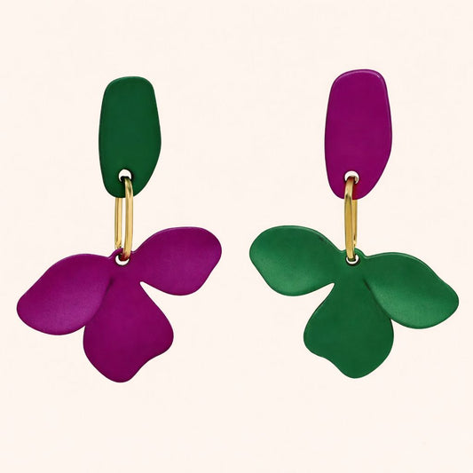 Orchid Petal Drop Earrings