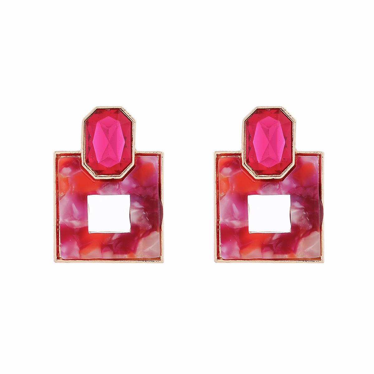 Soft Petal Meadow Fuchsia and Orange Earrings