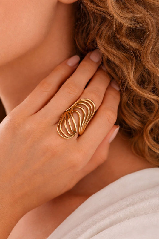 Paola Curve Stainless Steel Ring