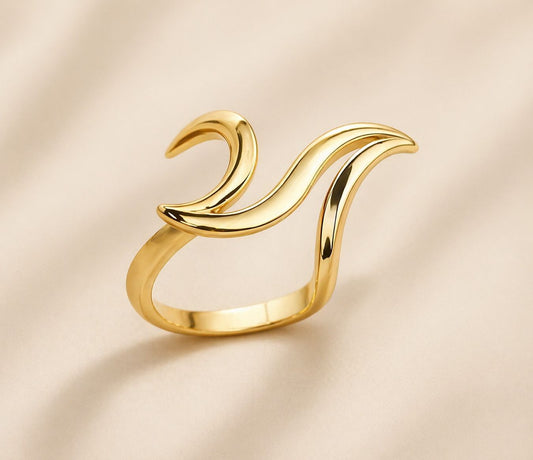 Stainless Steel Gold Open Ring