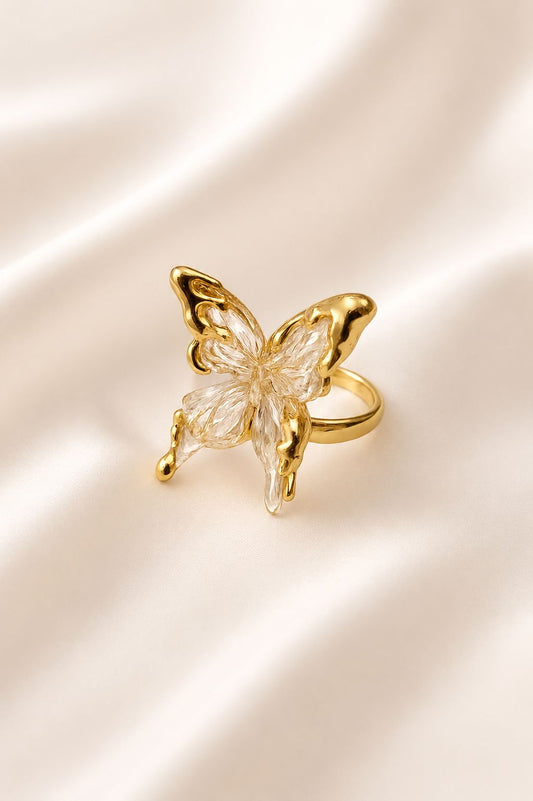 Gold Plated 18K Butterfly Kiss Ring