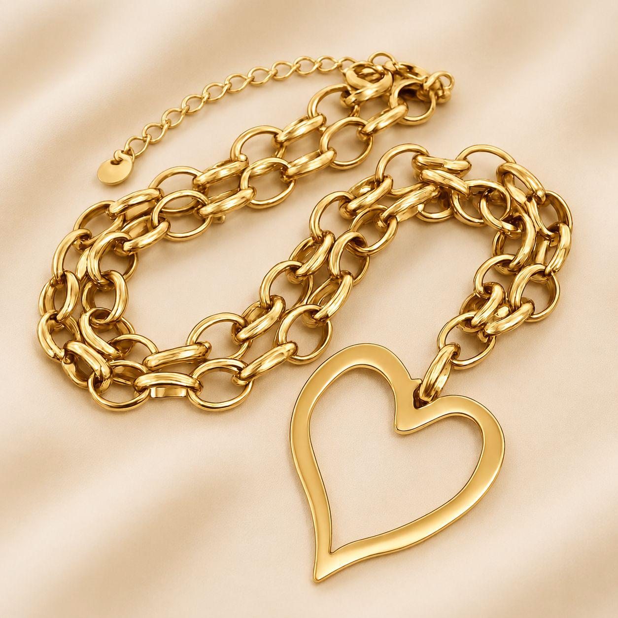 Sunset Glam Heart Necklace