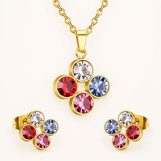 Raices y Colores Gold Plated 18K 2 Pcs Set