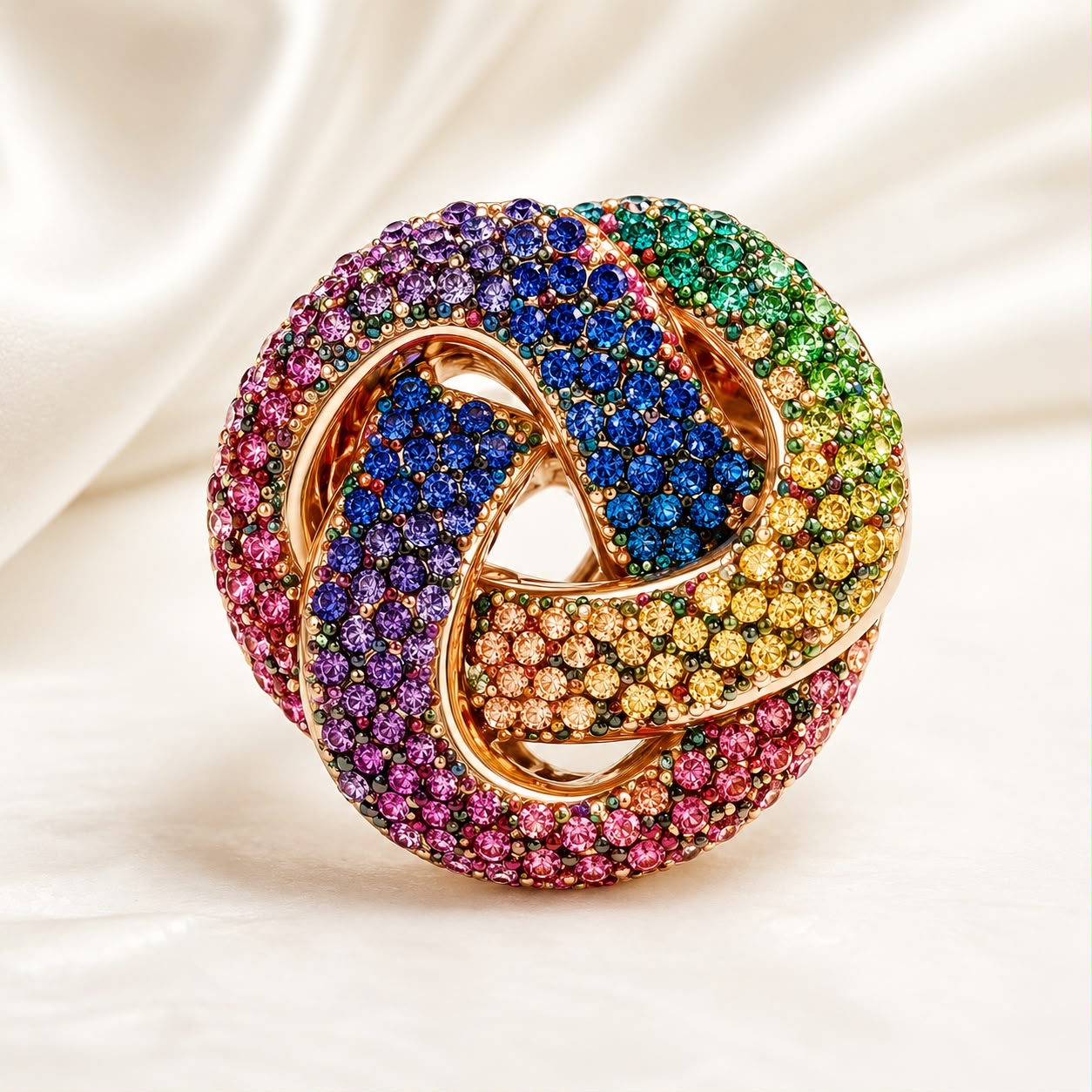 Arco Iris Gold Plated 18K Adjustable Ring