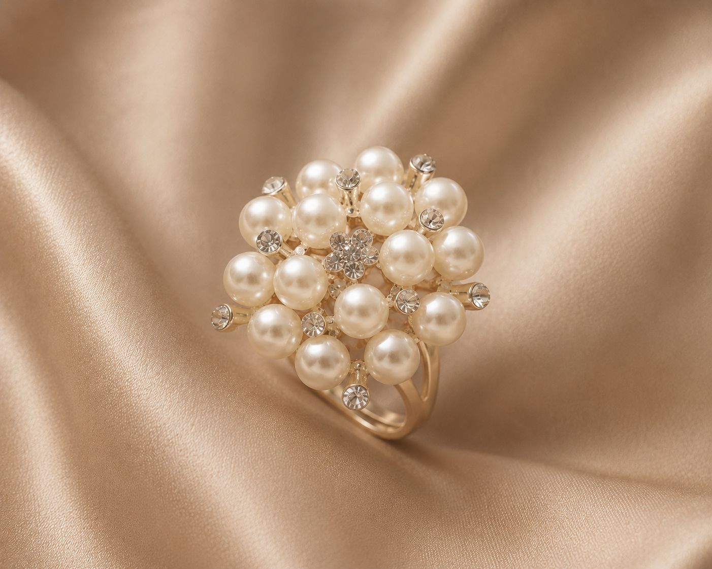 Velour Pearl Open Ring