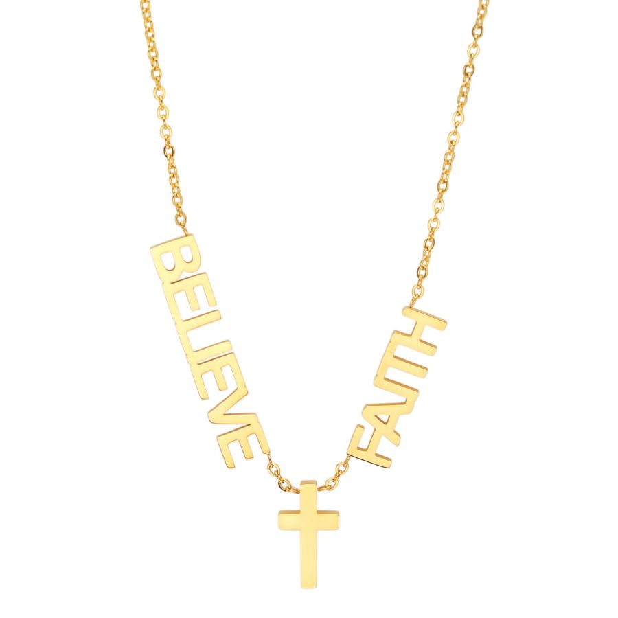 Daniela's Faith, Believe Cross Necklace