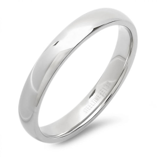 Unisex Stainless Steel Slim Wedding Band 4MM  Ring