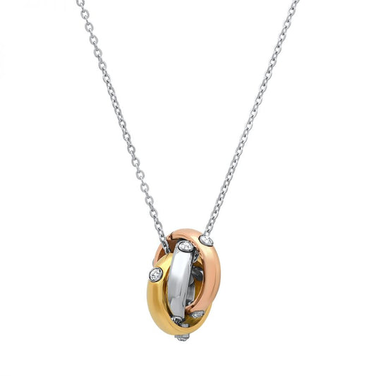 Pat's Tri-Toned Stainless Steel Necklace.